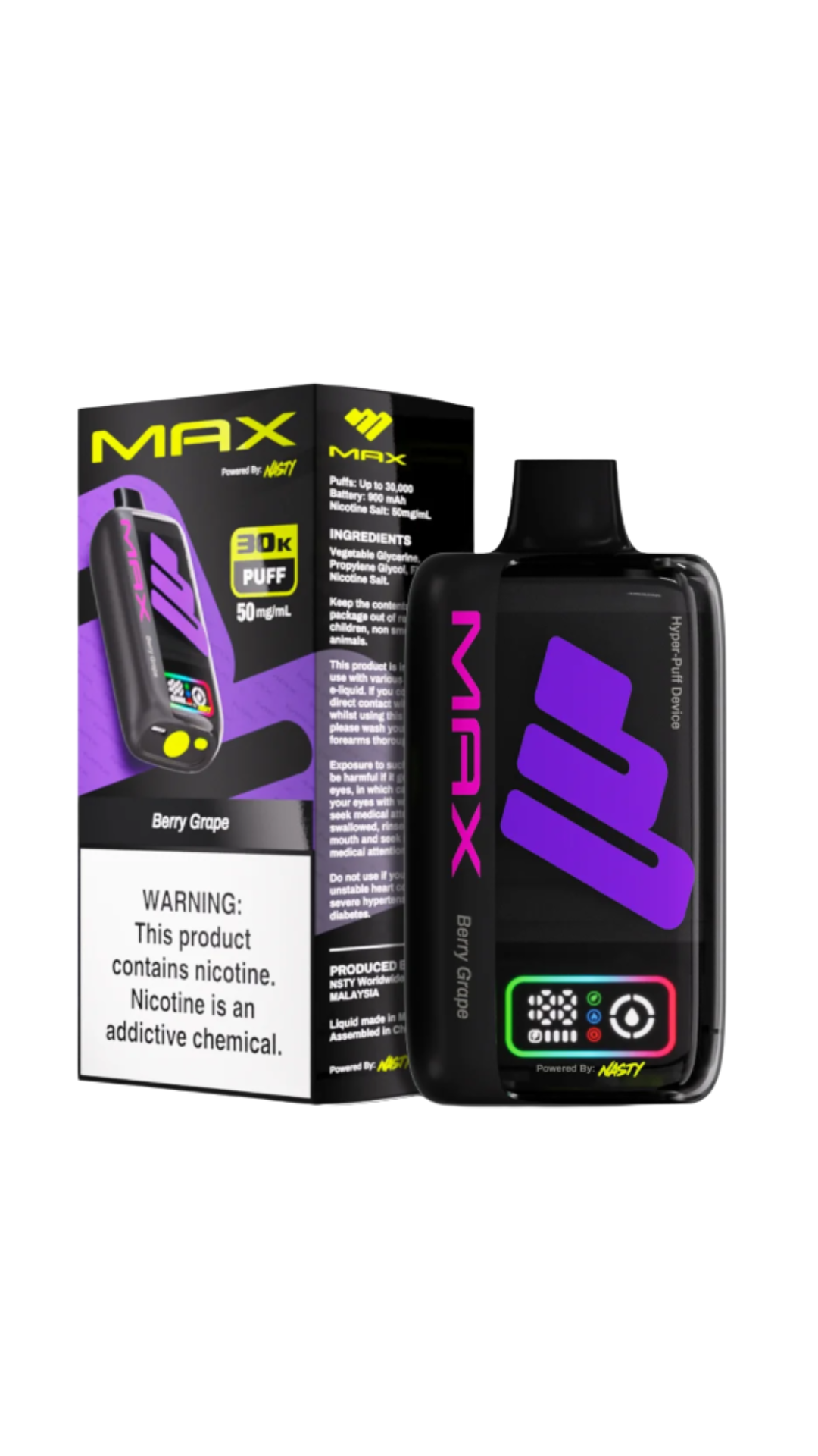 Nasty Bar Max 30K Berry Grape